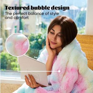 Housse de canapé double face en velours bulle et fourrure de lapin, épaisse et chaude, brodée, moderne, 100% polyester, collection Automne Hiver - Product Image 4