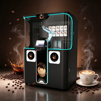 Kiosque robot barista à bras robotisé 6 axes, distributeur automatique en acier inoxydable avec écran tactile et impression de latte art