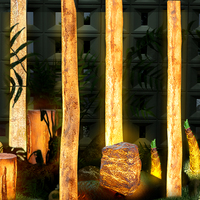 Arbre Lumineux Décoratif à LED, Troncs de Bouleau Artificiels Scintillants pour Extérieur