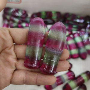 Sin Cortar 4 #   y 73 #   Corindón Bicolor en Bruto, Materia Prima Sintética para la Fabricación de Gemas Sueltas - Product Image 4