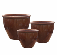 Grands pots à fleurs en céramique, résistants au gel, faits à la main, style rustique européen, finition naturelle, pour centres commerciaux, jardins et décoration intérieure