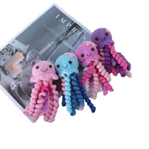 Brillantes Juguetes de Peluche de <span class=keywords><strong>Ganchillo</strong></span> de <span class=keywords><strong>Pulpo</strong></span> Unisex 100% Algodón, Sonajeros de Animales Marinos <span class=keywords><strong>para</strong></span> Bebés, Mini Amigurumi de <span class=keywords><strong>Ganchillo</strong></span> con Relleno de Algodón PP - Product Image 5