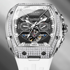 Gelatu 6016 Luxury Brand Multifunctional Waterproof <b>Automatic</b> Mechanical Watch High end Men's Inlaid Waterproof <b>Wristwatch</b> - Product Image 1