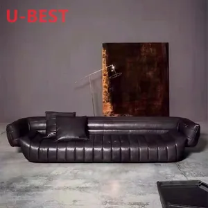 U-BEST定制意大利设计家居家具3座彩色织物客厅触觉沙发