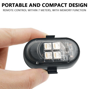 รีโมทคอนโทรลไร้สาย ไฟ LED กระพริบ 7 สีสำหรับรถจักรยานยนต์ พร้อมสาย USB สำหรับยานยนต์ไฟฟ้าและโดรน - Product Image 3
