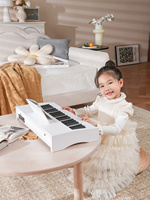 Direkt vom Hersteller: BADU Music 37-Tasten Lern-Mini-Holzspielzeug-Klavier, Elektronische USB-Tastatur für Kinder