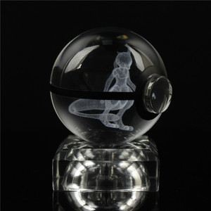 Livraison directe Dessins animés Gravure laser 3D Boule <span class=keywords><strong>de</strong></span> cristal Rayquaza Boule <span class=keywords><strong>de</strong></span> cristal LED Jouet <span class=keywords><strong>Pokéball</strong></span> - Product Image 3
