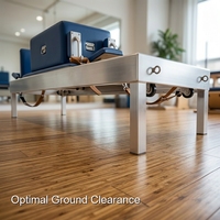 Elegante Reformer de Pilates Clásico de Aluminio Semi-Elevado para Estudios Modernos y Boutiques