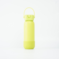 Bouteille d'eau isotherme en acier inoxydable 18oz 24oz, tasse à café en acier inoxydable avec paille