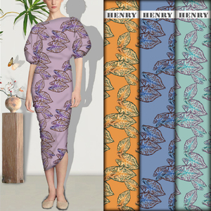 Personnalisé Original ou Célèbre Marque Conception Graphique Floral Imprimé 100% Polyester Perle En Mousseline De Soie Tissu Pour Dame Robe - Product Image 4