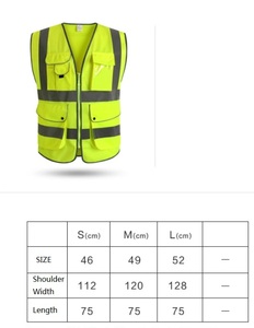 Gilet de sécurité réfléchissant en maille pour hommes et femmes avec poches et fermeture éclair sur le devant, gilet en maille haute visibilité, gilet de travail de construction haute visibilité - Product Image 6