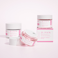 Pots de crème en verre pour visage d'oeil personnalisés de luxe 30ml 50ml pot cosmétique en verre de luxe vide rose mat givré clair avec couvercles