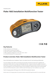 Probador de Instalaciones Multifunción 1663 con Medición de Aislamiento, Continuidad, Bucle, RCD, PEFC, PSC, III 500V - Product Image 2