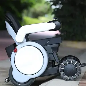 Kursi Roda Elektrik Portabel Lipat Sudut Tangan Dapat Disesuaikan Mobil untuk Pengguna Kursi Roda dengan Roda Mecanum