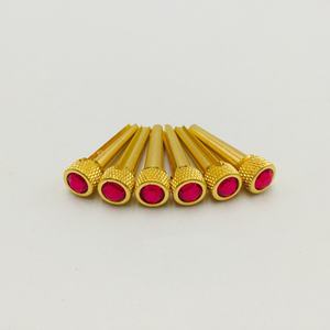 Accessoire de guitare Tuning Peg Net Flower Pur Copper Tuning Peg Folk Guitar String Cone String Post Guitar Under-stringing Pin - Product Image 4