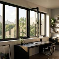 Ventana Corredera de Aluminio para Balcón con Aislamiento Térmico, Vidrio Hueco y Mosquitera Exterior