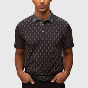 Golf pour hommes personnalisé pour Polo surdimensionné séchage rapide athlétique poids lourd Logo Design imprimé Polyester Spandex matériel mince - Product Image 2