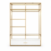 Pangu CDR-014 Étagère de présentation de vêtements classique résistante à l'eau pour boutique, avec étagère métallique pour l'affichage de vêtements en magasin