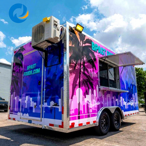 Chariot à hot-dogs, camion de nourriture, remorque de cuisine mobile avec construction en fibre de verre et aluminium, entièrement équipé - Product Image 1