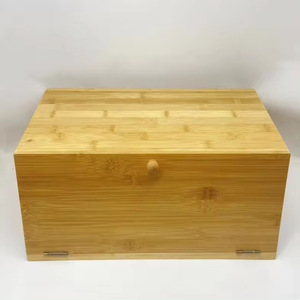 Boîte à pain en bambou grande capacité pour le rangement sur le comptoir de cuisine, design moderne et simple - Product Image 1