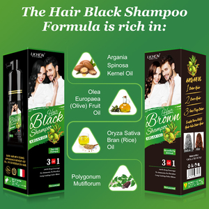 Lichen-<span class=keywords><strong>champú</strong></span> de tinte rápido para hombre, <span class=keywords><strong>champú</strong></span> semipermanente de color negro para el cabello - Product Image 3