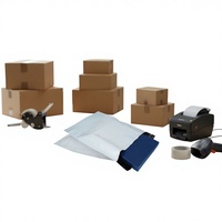 Sac de Courrier Imperméable en Polyéthylène Léger et Durable 16x20 Pouces (52 Microns/1,5 Mil) |   Sacs d'expédition anti-effraction noir et blanc