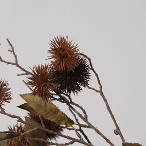 Branche de châtaigne réaliste faite à la main, décoration <span class=keywords><strong>pour</strong></span> la maison et les mariages, fleurs artificielles en plastique respectueuses de l'environnement - Product Image 4