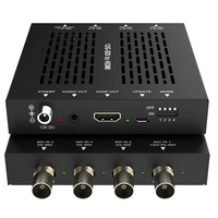 Convertisseur HD/3G/12G-SDI vers HDMI double canal, convertisseur 12G SDI vers HDMI jusqu'à 100 m