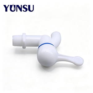 OEM Acceptable Modern White Color Single Handle Ceramic Valve Core Wall-Mounted Plastic <b>Tap</b> Basin Water Faucet for Garden - Product Image 4