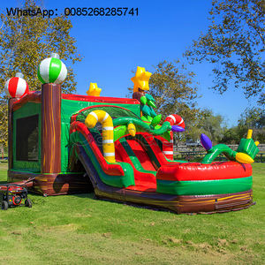 Maison gonflable commerciale de rebond avec des enfants de glissière sautant le château plein d'entrain - Product Image 3