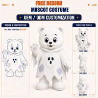 Costume de mascotte d'animal de Noël personnalisé OEM pour adulte, tenue de performance en peluche avec logo personnalisé en matériau EVA