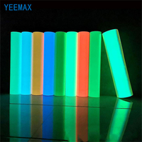 Lámina Prismática Reflectante de PVC/PET Fotoluminiscente YEEMAX OEM, Cinta de Seguridad Vial Autoadhesiva Imprimible que Brilla en la Oscuridad