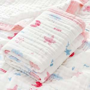 6 Layers Newborn Customize 100 Organic Cotton Baby Muslin <b>Swaddle</b> <b>Wrap</b> Kids Muslin <b>Swaddle</b> Blankets - Product Image 2