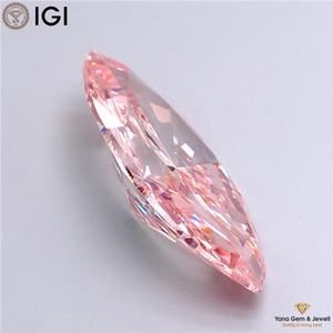 Diamante Cultivado en Laboratorio CVD con Certificado IGI, Corte Marquesa, 4.00 Quilates, Claridad VS2, Color Rosa Intenso, Diseñado para Solitario - Product Image 5