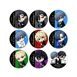 Spilla Badge <span class=keywords><strong>Black</strong></span> <span class=keywords><strong>Butler</strong></span> Scuola Superiore Giapponese in Metallo, Scatola a Sorpresa, Confezione Completa Nove Pezzi, Ciondolo Cartoon di Tendenza - Product Image 2