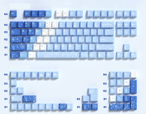 2025 nouvelle vente chaude multilingue Ice Queen thème blanc Keycaps PBT avec impression par transfert <span class=keywords><strong>de</strong></span> chaleur coréen <span class=keywords><strong>japonais</strong></span> avec sculpture latérale - Product Image 3