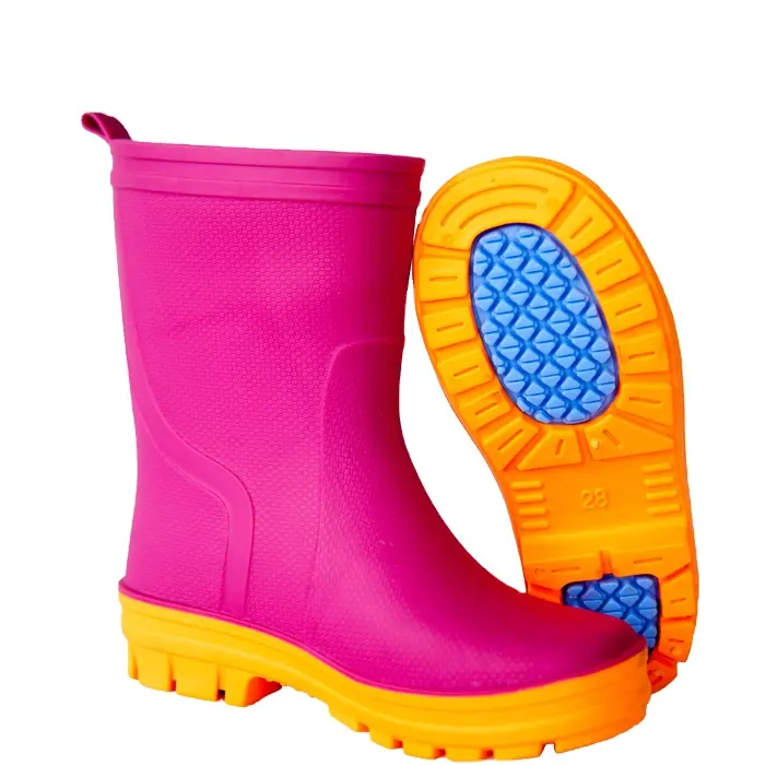 รองเท้าบูท TPR Megol สำหรับเด็ก,รองเท้าบูทกันน้ำสีสันสดใสรองเท้าบูทสำหรับเด็ก