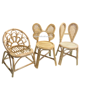 Silla Infantil Moderna Hecha a Mano de Ratán, Segura para Exteriores, Decoración para Fiestas de Cumpleaños Infantiles, Muebles Infantiles de Mimbre Natural Ecológico - Product Image 6