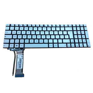 Teclado de ordenador portátil italiano Tastiera IT con retroiluminación plateada de 2017 para <span class=keywords><strong>Asus</strong></span> N551 G551 - Product Image 1