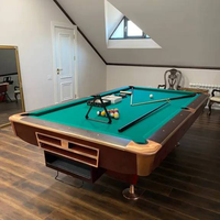 Table de billard de style américain de 9 pieds pour jeu d'intérieur, table de billard à 9 boules avec plateau en ardoise, retour automatique des billes, table de billard commerciale