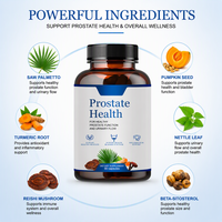 Capsules à base de plantes pour hommes, marque privée, en gros, avec du palmier nain pour le soutien de la santé de la prostate et du bien-être urinaire, complément alimentaire