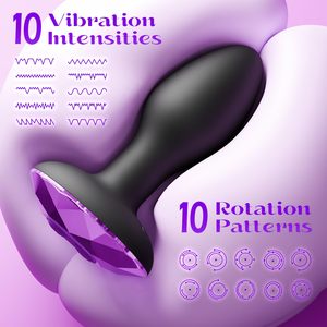 LOVE. An electric anal <b>Vibrator</b> with 10 Rotating & Vibration Modes Vibrating butt <b>plug</b> Prostate Massager rectal <b>plug</b> - Product Image 2