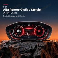 Compteur de vitesse numérique pour Alfa Romeo Giulia Stelvio 2015-2020, tableau de bord virtuel, lecteur multimédia, compteur kilométrique