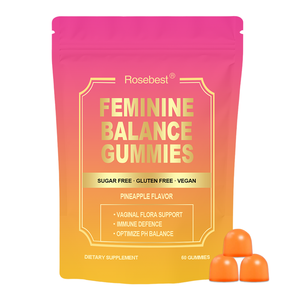 Rosebest Natuurlijke Ananas Smaak Probiotica Gummies voor Vrouwen voor Hormonale Balans & Gezondheid van de Vaginale Geur met Vitamine C - Product Image 1