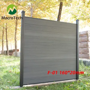 1,8*1,8 m 6 pies paneles de valla de seguridad jardín barato plástico madera construcción WPC marco privacidad decorativa puertas de madera valla