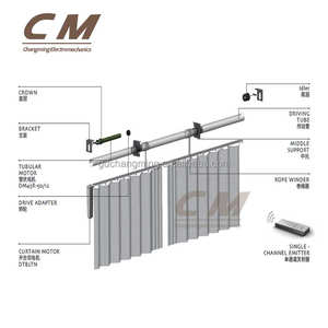 Fabrication d'accessoires motorisés pour rideaux auto-descendants Spirale en plastique <span class=keywords><strong>enrouleur</strong></span> <span class=keywords><strong>de</strong></span> corde à rayures <span class=keywords><strong>de</strong></span> 50mm - Product Image 3
