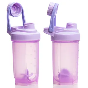 Bpa-freie einwand ige Plastik wasser flasche Sport Protein Shake Flasche mit Shaker Ball
