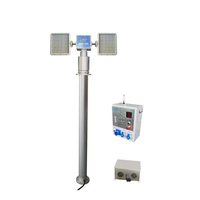 Antenne de tour mobile montée sur véhicule en aluminium éclairage LED pôle de télécommunication télescopique pour les scènes de recherche de sauvetage au travail