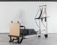 LUMINE Reformer de Pilates portable en aluminium durable, demi-trapèze, multifonctionnel, idéal pour le yoga, l'entraînement de force et les étirements
