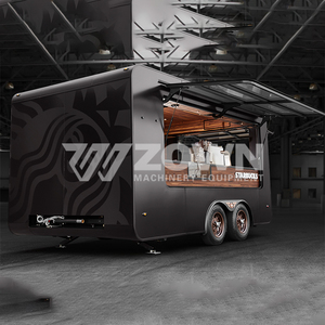 Retro Food Cart <b>Trailer</b> Custom Mobile Kitchen for Coffee Ice Cream Fast Food Vending - Product Image 6